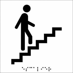 Plaque braille escalier