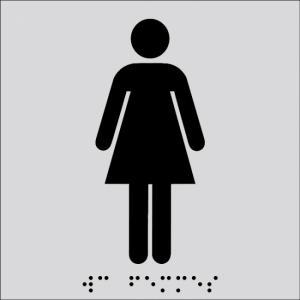Plaque braille WC femmes