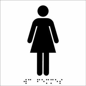 Plaque braille WC femmes
