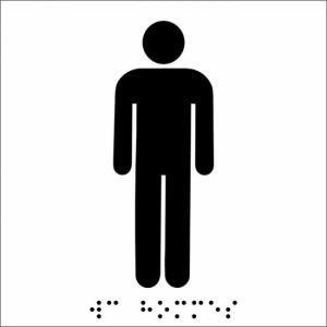 Plaque braille WC hommes