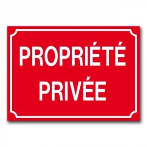 Plaque propriété privée