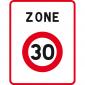 Panneau Entrée d'une zone 30 km/h B30