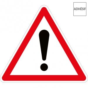 Triangle personnalisable en vinyle adhésif