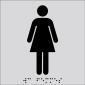 Plaque braille WC femmes