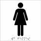 Plaque braille WC femmes