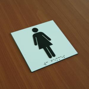 Plaque braille WC femmes