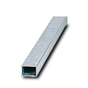 Poteau rectangulaire 40x27 mm en acier galvanisé avec obturateur – Support léger pour panneaux