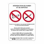 Autocollant interdiction de fumer et de vapoter