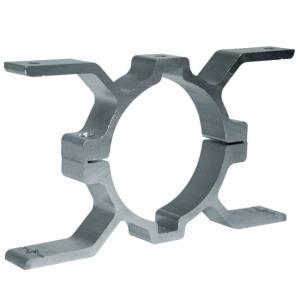 Bride de fixation double mât aluminium