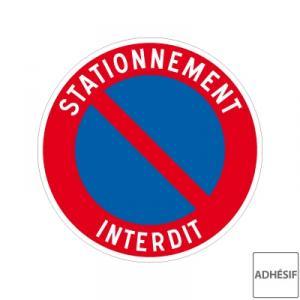 Disque autocollant stationnement interdit