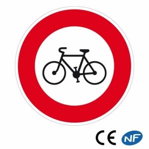 Panneau Accès interdit aux cycles (B9b)