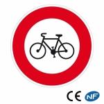 Panneau Accès interdit aux cycles (B9b)