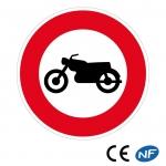 Panneau Accès interdit aux motocyclettes (B9h)