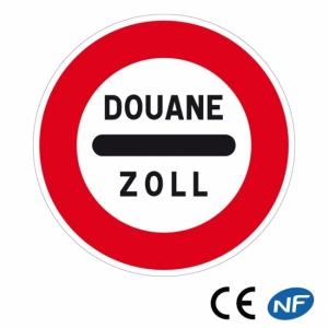 Panneau Arrêt au poste de douane (B4)