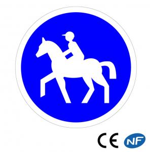 Panneau Chemin obligatoire pour cavaliers (B22c)