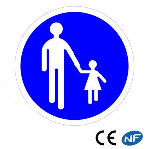 Panneau Chemin obligatoire pour piétons (B22b)