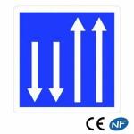 Panneau de Présignalisation d’un créneau de dépassement ou d'une route à chaussées séparées (C29a)