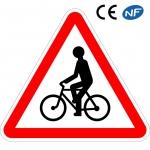 Panneau Débouché de cyclistes ou cyclomotoristes (A21)