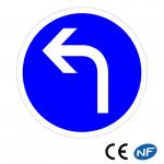 Panneau Direction obligatoire à gauche (B21c2)