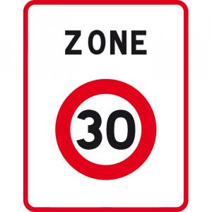 Panneau Entrée d'une zone 30 km/h B30