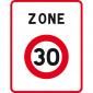 Panneau Entrée d'une zone 30 km/h B30