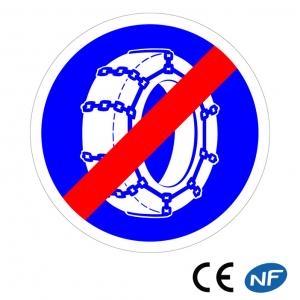 Panneau Fin d'obligation de l'usage des chaînes (B44)