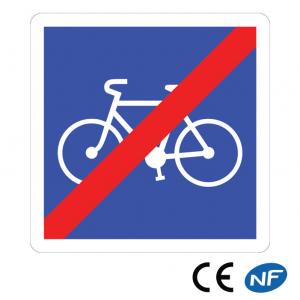 Panneau Fin de piste cyclable C114