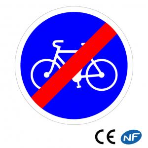Panneau Fin de piste ou bande cyclable obligatoire (B40)
