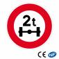 Panneau limitation de poids par essieu B13a