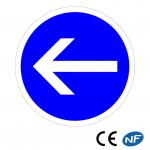 Panneau Obligation de tourner à gauche (B21.2)
