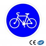 Panneau Piste ou bande cyclable obligatoire (B22a)