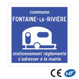 Panneau Stationnement réglementé pour les caravanes C23