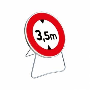 Panneau temporaire Interdit aux véhicules dont la hauteur est supérieure à... B12
