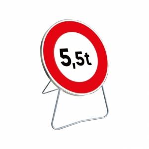 Panneau temporaire Interdit aux véhicules dont le PTAC excède le nombre indiqué B13