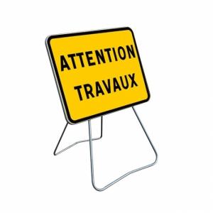 Panneau temporaire KC1 Attention travaux