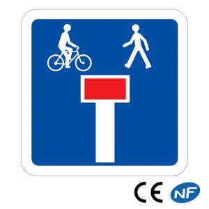 Panneaux Impasse sauf pour piétons et cyclistes - C13d