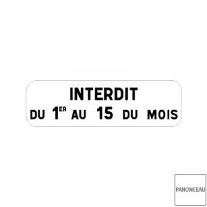 Panonceau de stationnement M6b