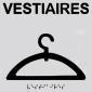 Plaque braille vestiaires