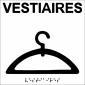 Plaque braille vestiaires