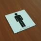 Plaque braille WC hommes