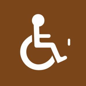 Pochoir bois symbole 'fauteuil roulant'