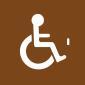 Pochoir bois symbole 'fauteuil roulant'