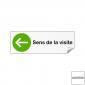 Rectangle autocollant 'Sens de la visite vers la gauche'