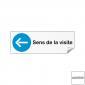 Rectangle autocollant 'Sens de la visite vers la gauche'