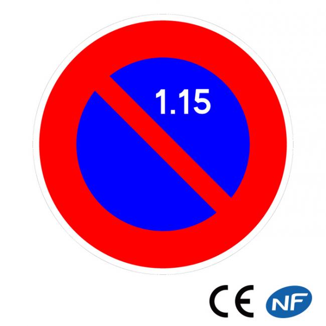 Panneau B6a3 Stationnement interdit du 16 à la fin du mois - Panostock