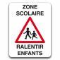 Zone scolaire ralentir enfants